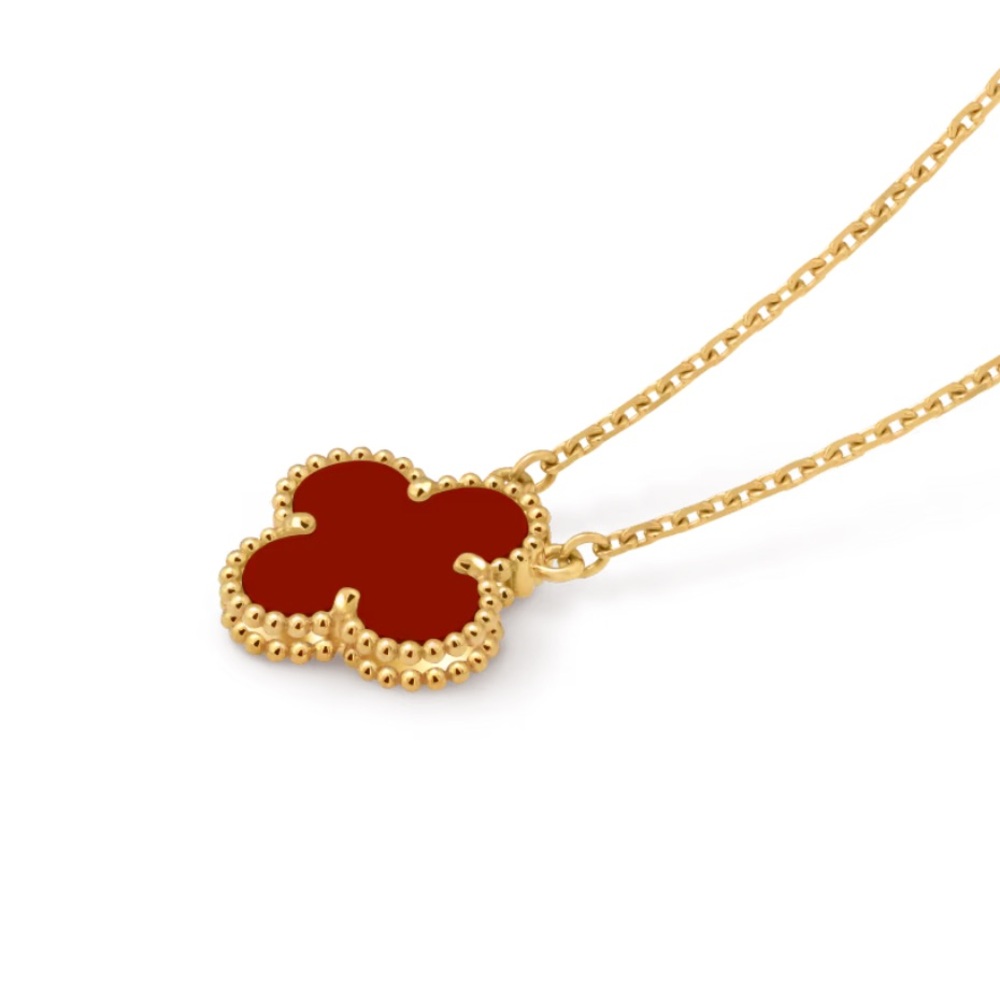 Red Clover Pendant Necklace - Picture 6 of 8